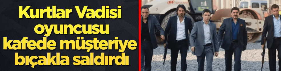 Kurtlar Vadisi oyuncusu, kafede müşteriye bıçakla saldırdı