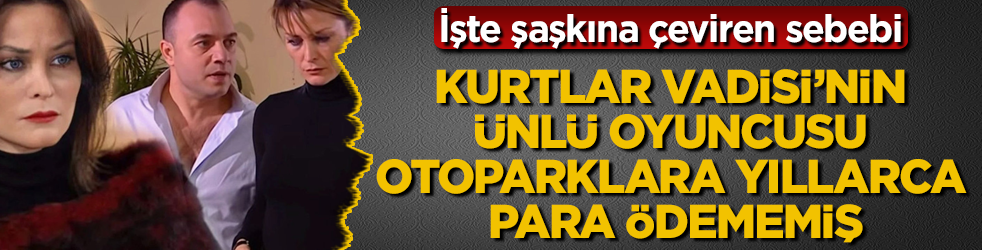 Kurtlar Vadisi’nin ünlü oyuncusu, otoparklara yıllarca para ödememiş! İşte şaşkına çeviren sebebi