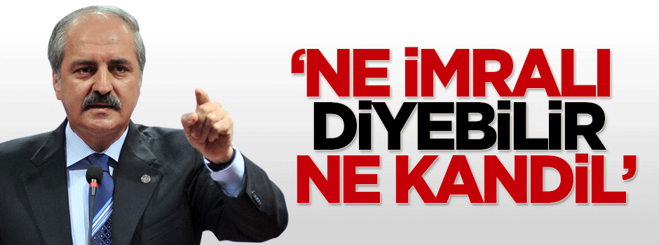 Kurtulmuş: Ne İmralı diyebilir ne Kandil
