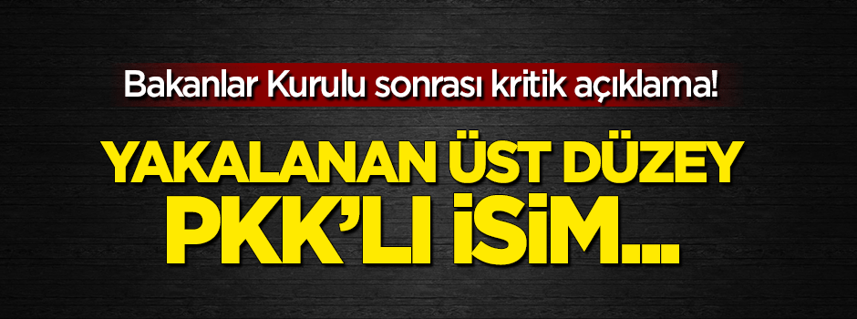 Kurtulmuş'tan kritik açıklama: Üst düzey PKK'lı isim...