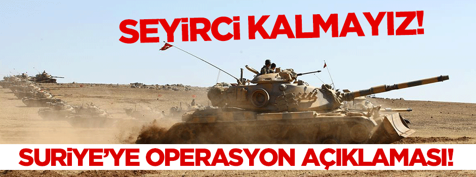 Kurtulmuş'tan Suriye'ye operasyon açıklaması!