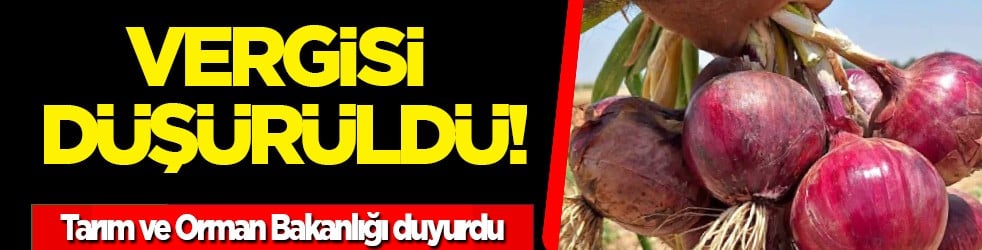  Kuru soğan ithalatında vergi düşürüldü!