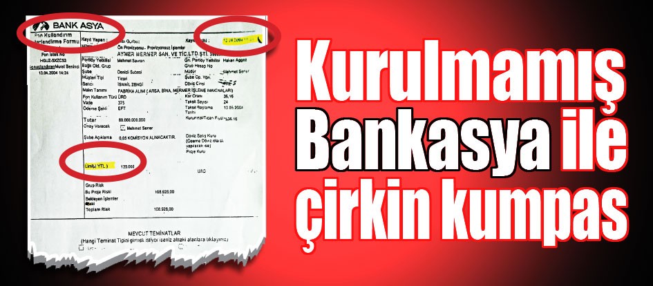 Kurulmamış Bankasya üzerinden çirkin kumpas