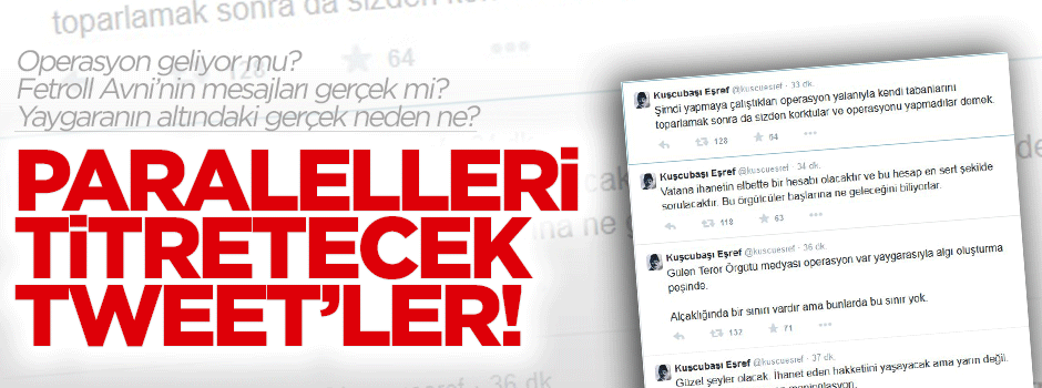 Kuşçubaşı Eşref'ten Paralelleri ürkütecek iddialar