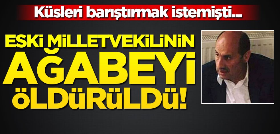 Küsleri barıştırmak istemişti... Eski milletvekilinin ağabeyi öldürüldü!
