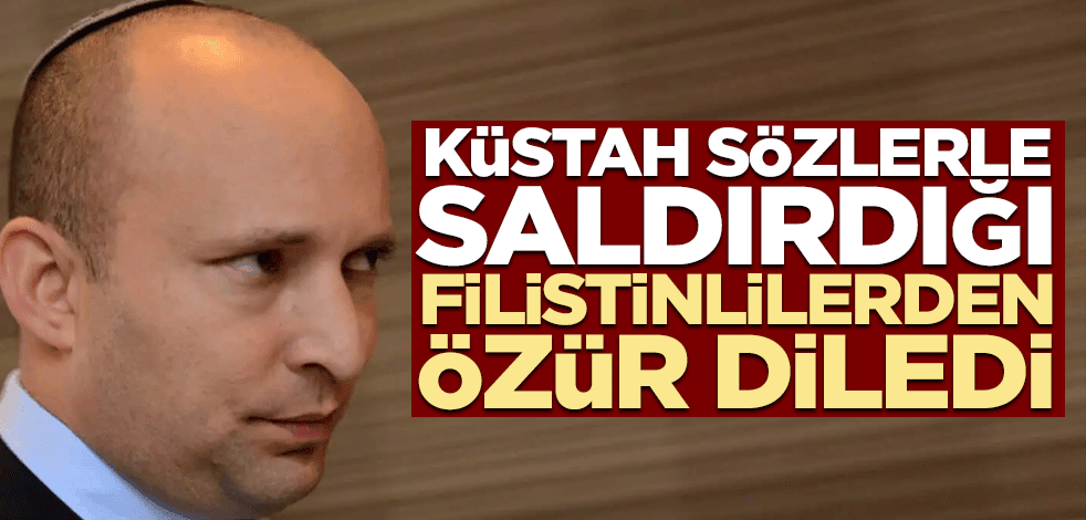 Küstah sözlerle saldırdığı Filistinlilerden özür diledi!