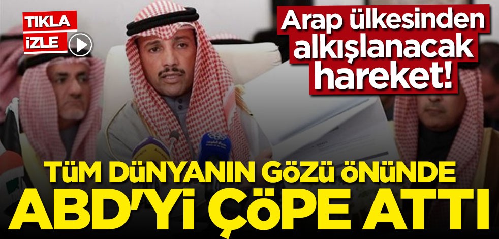 Kuveyt'ten alkışlanacak hareket! Tüm dünyanın gözü önünde ABD'yi çöpe attı