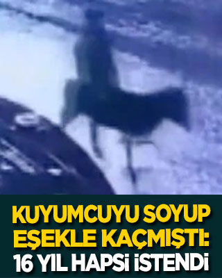 Kuyumcuyu soyup eşekle kaçmıştı: 16 yıl hapsi istendi