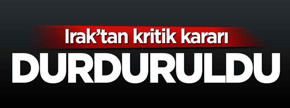 Kuzey Irak hava sahası sivil uçuşlara kapatıldı