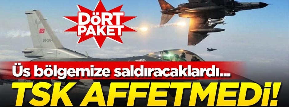 Kuzey Irak'ta 4 terörist paketlendi