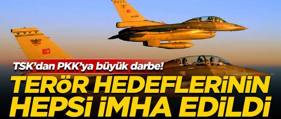 Kuzey Irak'ta PKK'ya büyük darbe! Terör hedeflerinin hepsi imha edildi