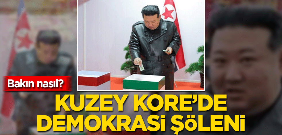 Kuzey Kore'de demokrasi şöleni yaşandı! Katılım oranı tam yüzde 99,63...