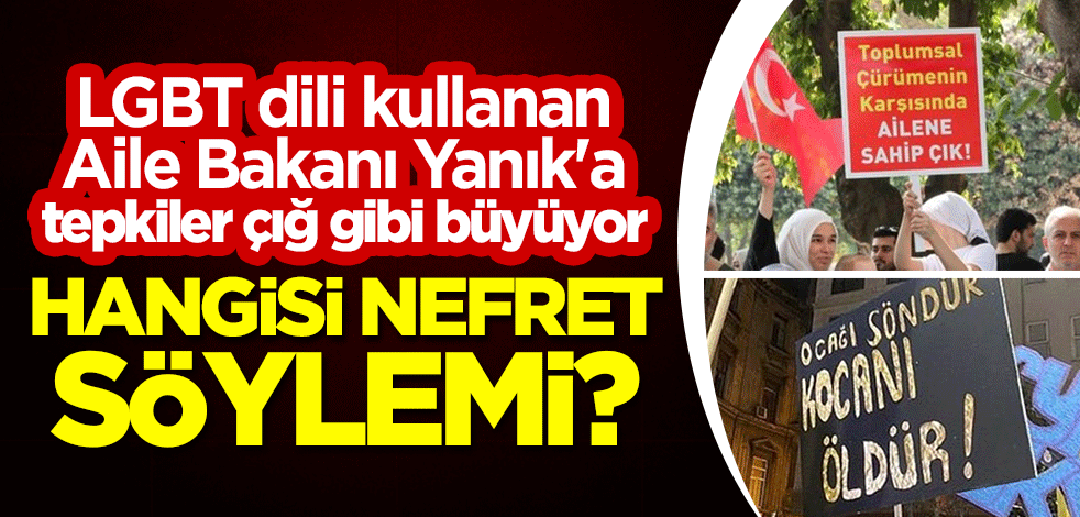 LGBT dili kullanan Aile Bakanı Derya Yanık'a tepkiler çığ gibi büyüyor: Hangisi nefret söylemi?