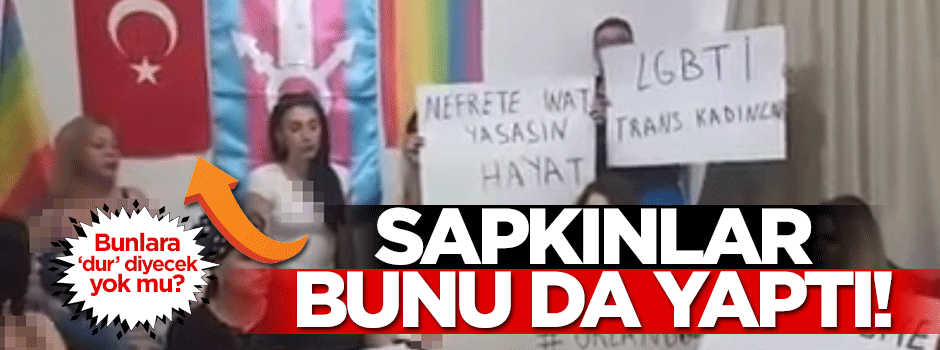 LGBT'li sapkınlardan Türk bayrağına büyük saygısızlık