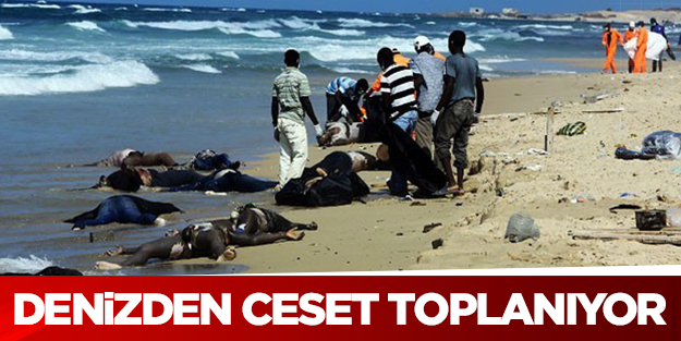 Libya'da batan teknedekilerin cesetleri kıyıya vurdu
