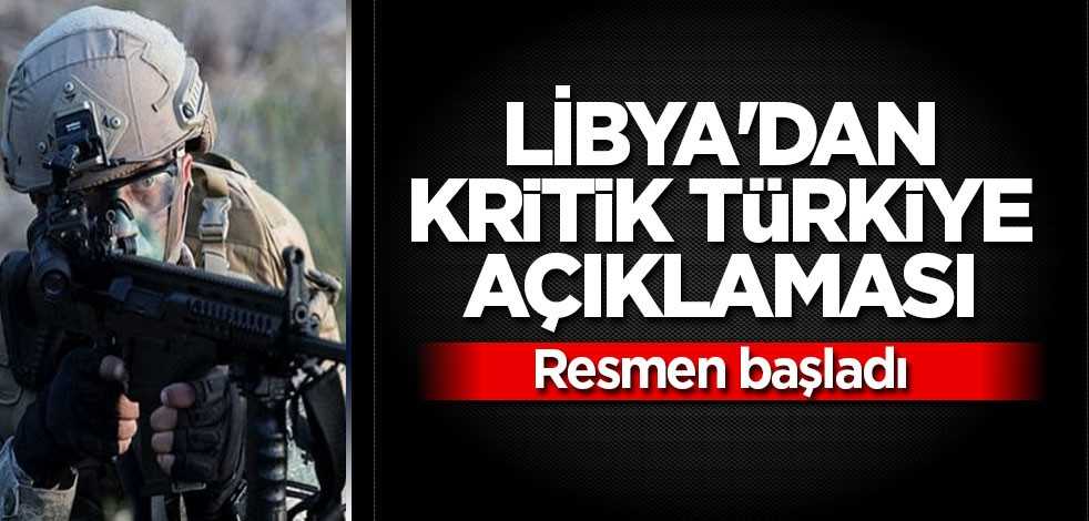 Libya'dan kritik Türkiye açıklaması