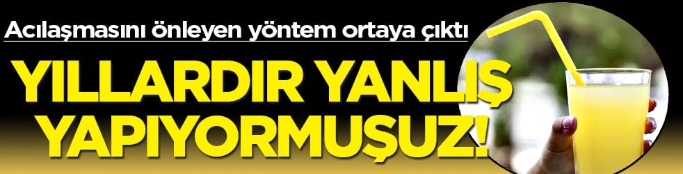Limonatayı yıllardır yanlış yapıyormuşuz! Acılaşmasını önlemek için bunu yapın!