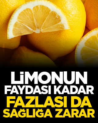 Limonun Faydası Kadar Fazlası da Sağlığa Zarar