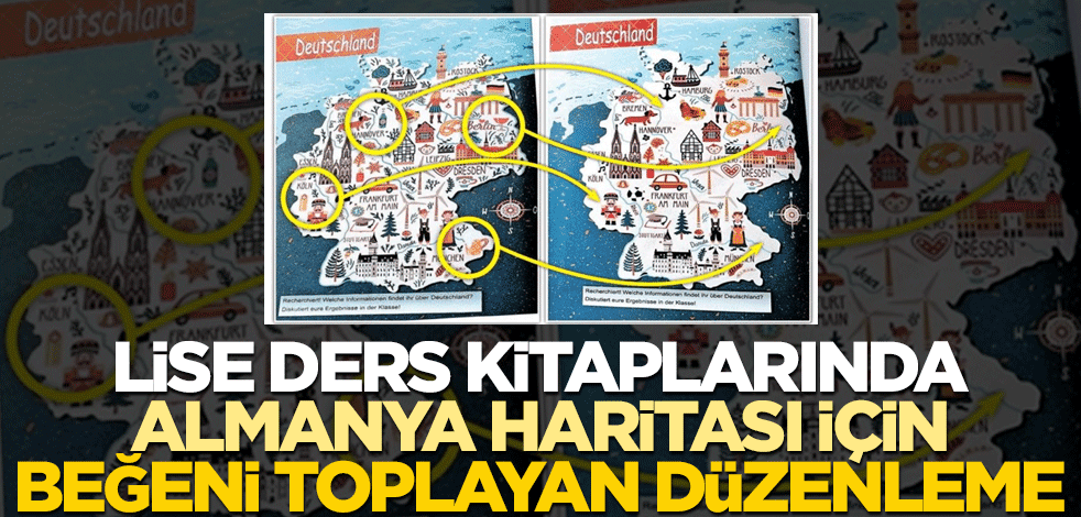 Lise ders kitabında Almanya haritası için beğeni toplayan düzenleme