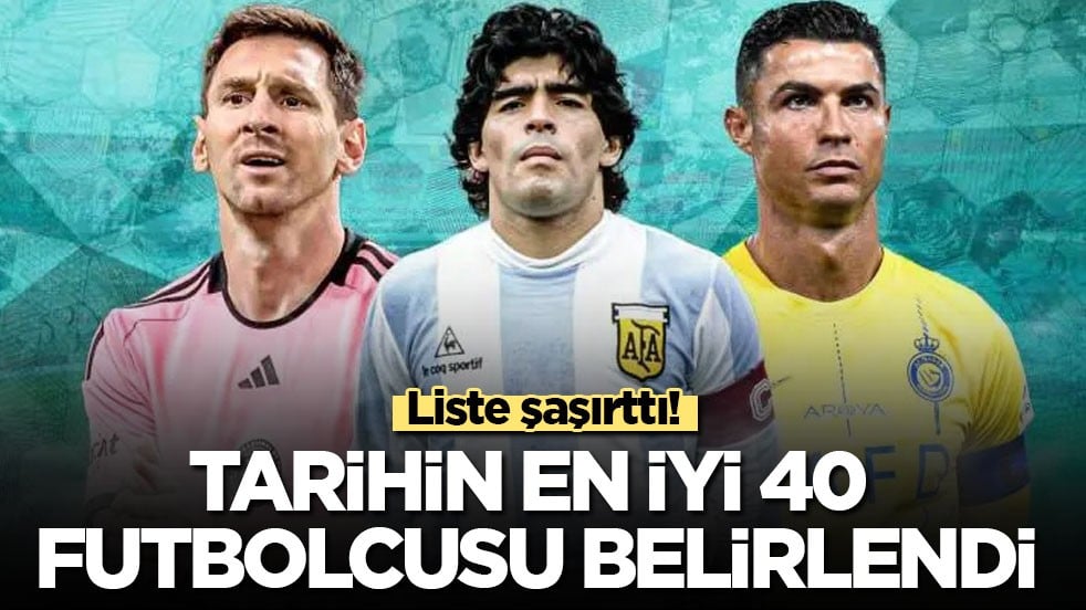 Liste şaşırttı! Tarihin en iyi 40 futbolcusu belirlendi