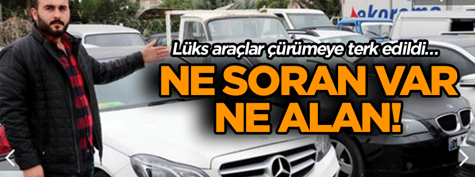 Lüks araçlar çürümeye terk edildi… Ne soran var ne alan!