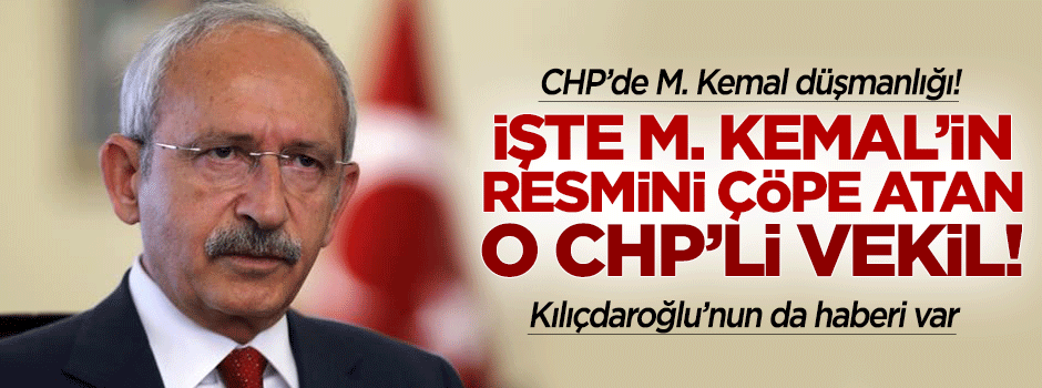 M. Kemal'in resmini o CHP'li vekil çöpe atmış!