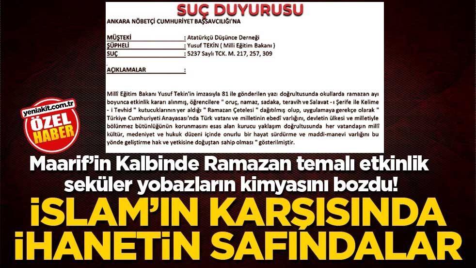 Maarif’in Kalbinde Ramazan temalı etkinlik, seküler yobazların kimyasını bozdu! İslam’ın karşısında ihanetin safındalar