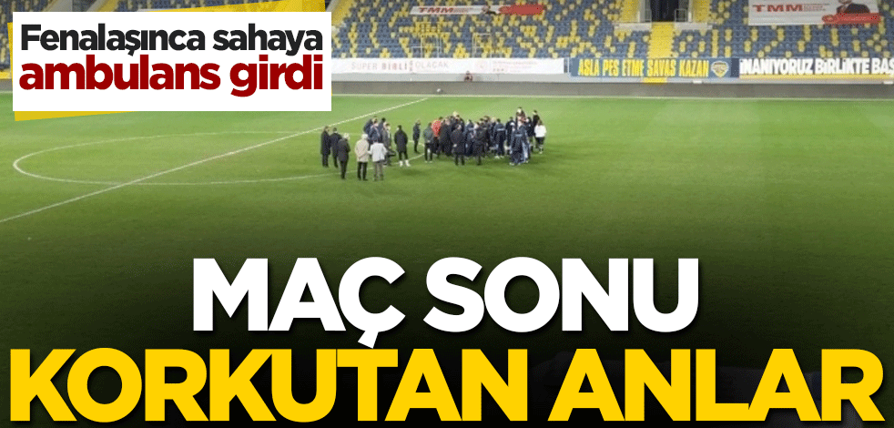 Maç sonu korkutan anlar! Fenalaşınca sahaya ambulans girdi