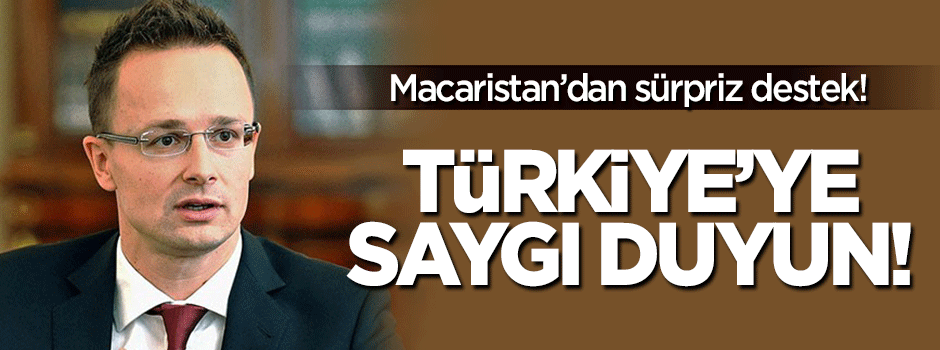 Macaristan'dan Türkiye'ye sürpriz destek!