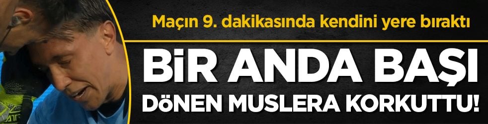 Maçın 9. dakikasında kendini yere bıraktı: Bir anda başı dönen Muslera korkuttu