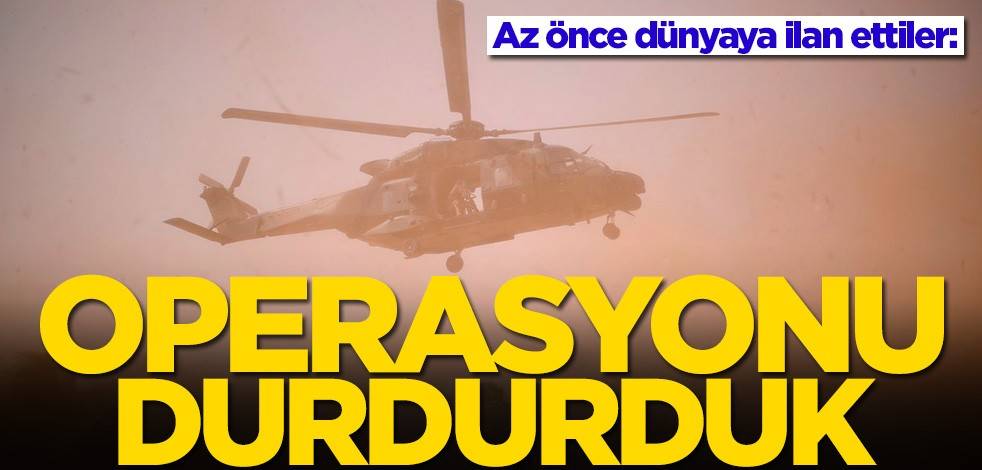 Macron dünyaya ilan etti: Operasyonu durdurduk