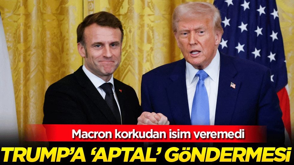 Macron korkudan isim veremedi: Trump'a aptal göndermesi!