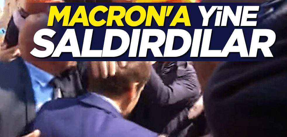 Macron'a domatesli saldırı