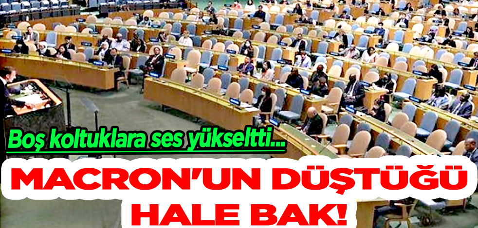 Macron'un düştüğü hale bak! Boş koltuklara ses yükseltti...