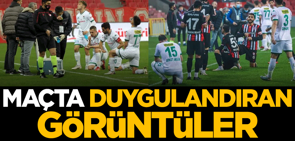 Maçta duygulandıran görüntüler