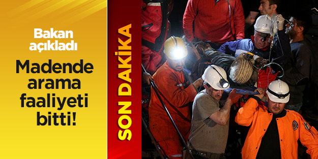 Madende arama faaliyeti bitti