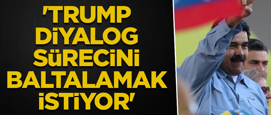Maduro destekçileri ile Bolivar Meydanı'nda buluştu... 'Trump diyalog sürecini baltalamak istiyor'