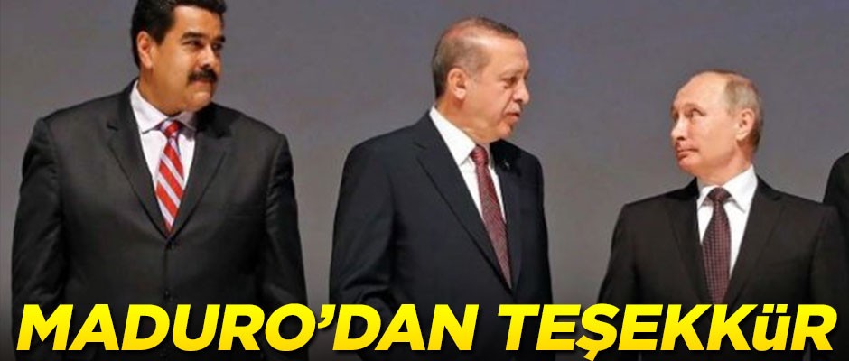Maduro'dan teşekkür