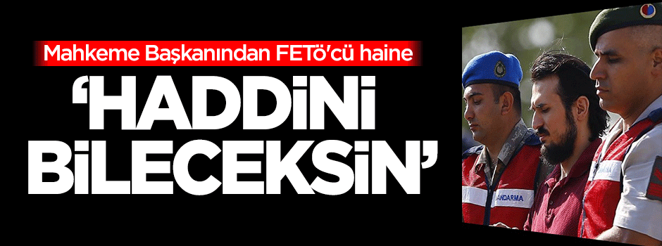 Mahkeme Başkanından FETÖ'cü haine: Haddini bileceksin