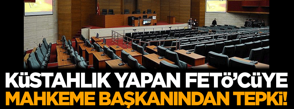 Mahkeme Başkanından küstahlık yapan FETÖ'cü haine tepki!