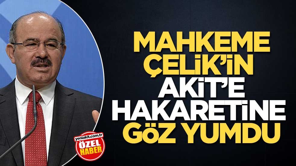 Mahkeme, Çelik’in akit’e hakaretine göz yumdu