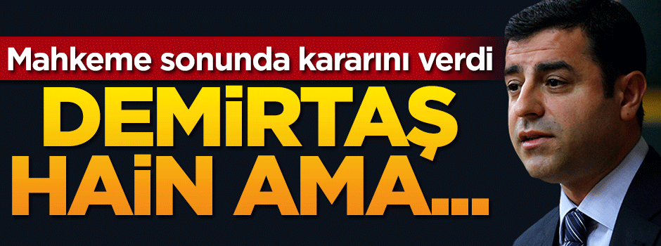 Mahkeme kararını verdi! Selahattin Demirtaş hain ama...