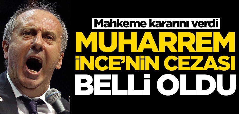 Mahkeme kararını verdi! Muharrem İnce'nin cezası belli oldu