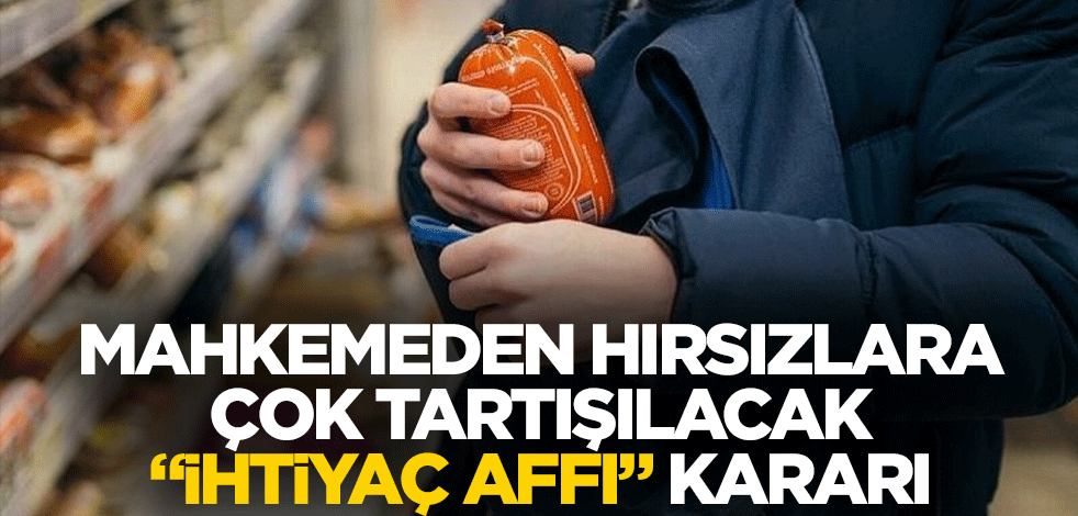 Mahkemeden hırsızlara çok tartışılacak "ihtiyaç affı" kararı