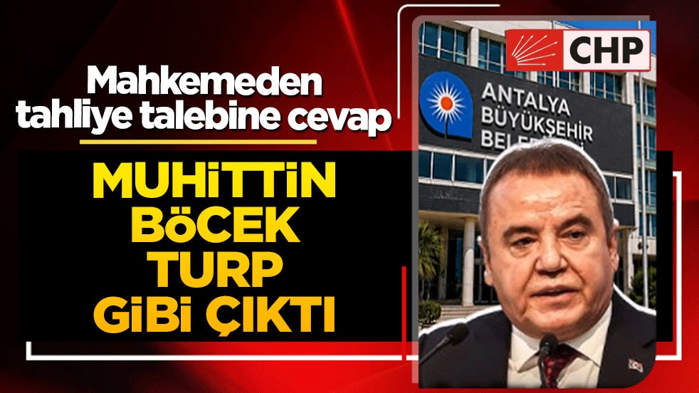 Mahkemeden tahliye talebine cevap! Muhittin Böcek turp gibi çıktı