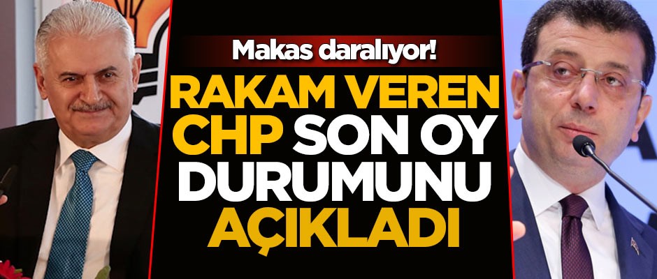 Makas daralıyor! Rakam veren CHP son oy durumunu açıkladı
