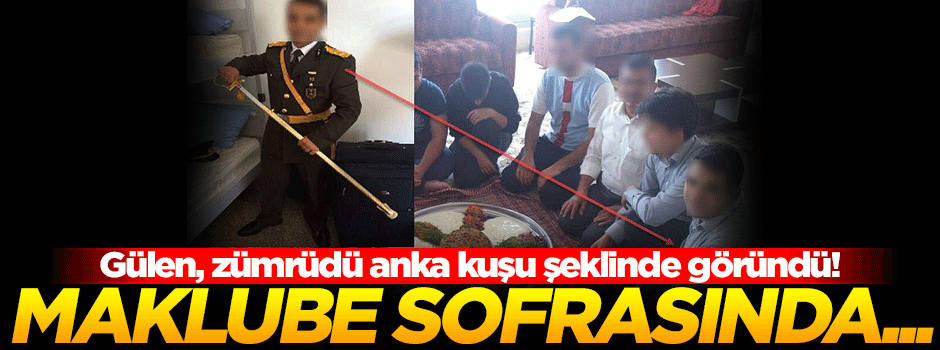 Maklube sofrasında bir üniformalı!