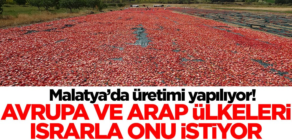 Malatya’da üretimi yapılıyor! Avrupa ve Arap ülkeleri ısrarla onu istiyor