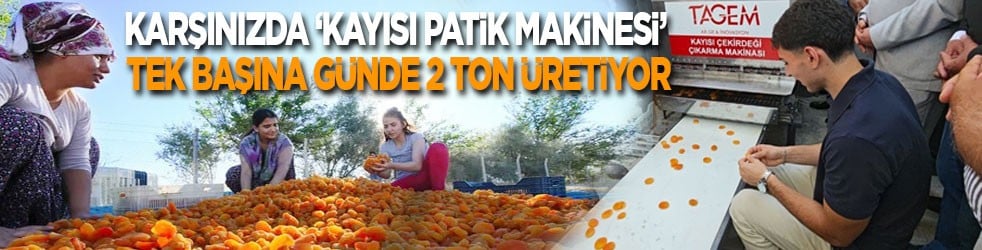 Malatyalılar bu makineyi çok sevecek! Karşınızda ‘Kayısı Patik Makinesi’: Tek başına günde 2 ton üretiyor..