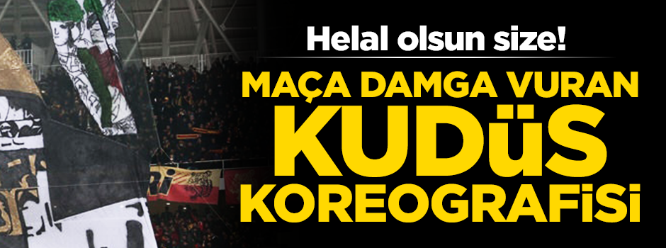 Malatyaspor taraftarından Mescid-i Aksa koreografisi